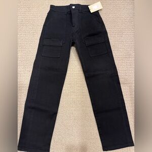 CQY amazing straight leg black jeans
